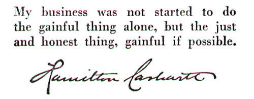 Hamilton Carhartt Statement
